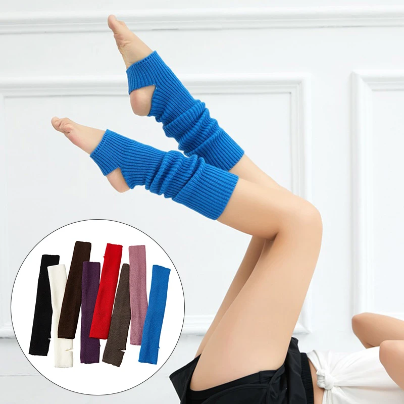 Calentadores de piernas para mujer, medias térmicas a la moda, para Ballet latino, baile, Yoga, invierno, novedad|Calientapiernas| - AliExpress