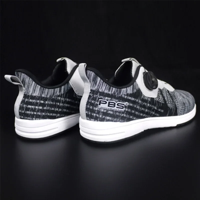 Women Men Knob Shoelace Bowling Shoes Unisex Casual Indoor Sports Footwear Weave Right Hand Non-slip Bowling Sneakers 34-46