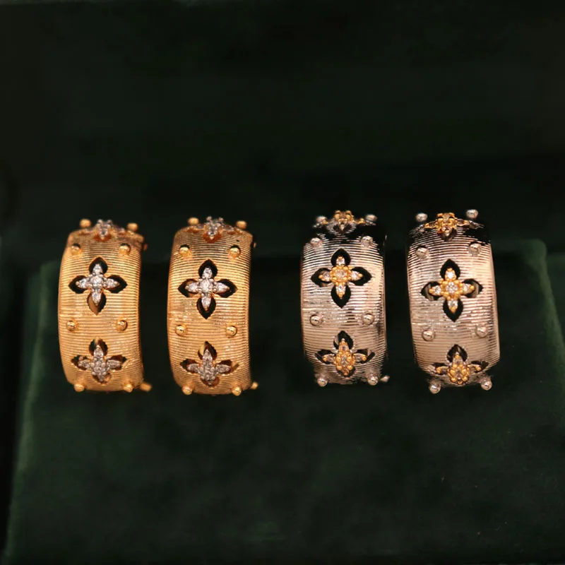 Hollow Design Curved Vintage Earrings Gold Plated Elegant Women's Piercing Earring Luxury Jewelry Set for Ladies Birthday Gift