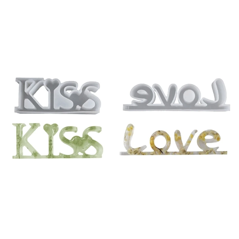 

Kiss Love форма с английскими буквами, восковая подвеска для ароматерапии, силиконовые формы, сделай сам, гипсовая штукатурка,