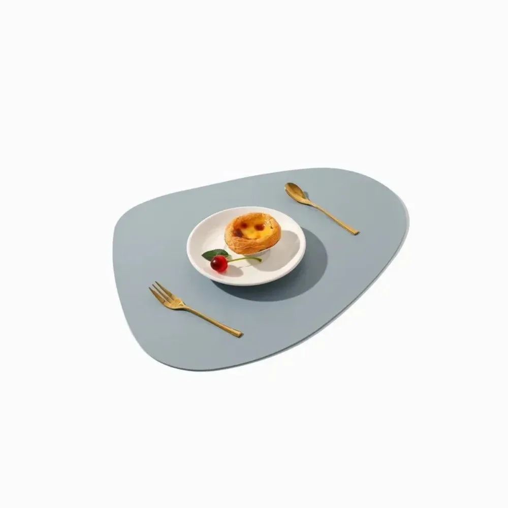 Elegant Water Droplet Vegan Leather Placemat - Heat-Resistant, Non-Slip, Eco-Friendly Dual-Sided Design for Dining, Gifts & Outdoor Enjoyment