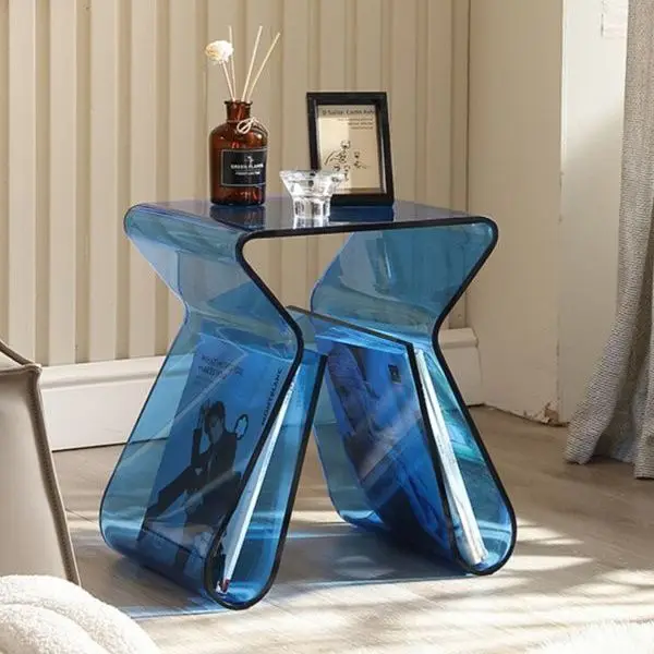 Acrylic Transparent Sofa Side Table Household Light Luxury Corner Table Small Apartment Minimalist Bedside Small Table