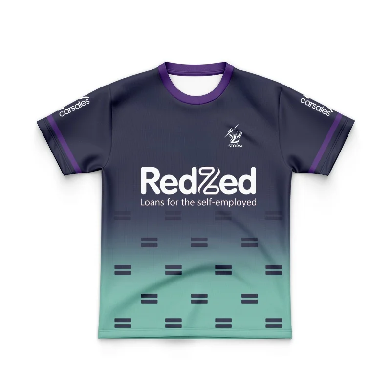 thumbnail image 1 of Polo de entrenamiento verde NRL Storm 2024 para niños y hombres (nombre y número personalizados), 1 of 5