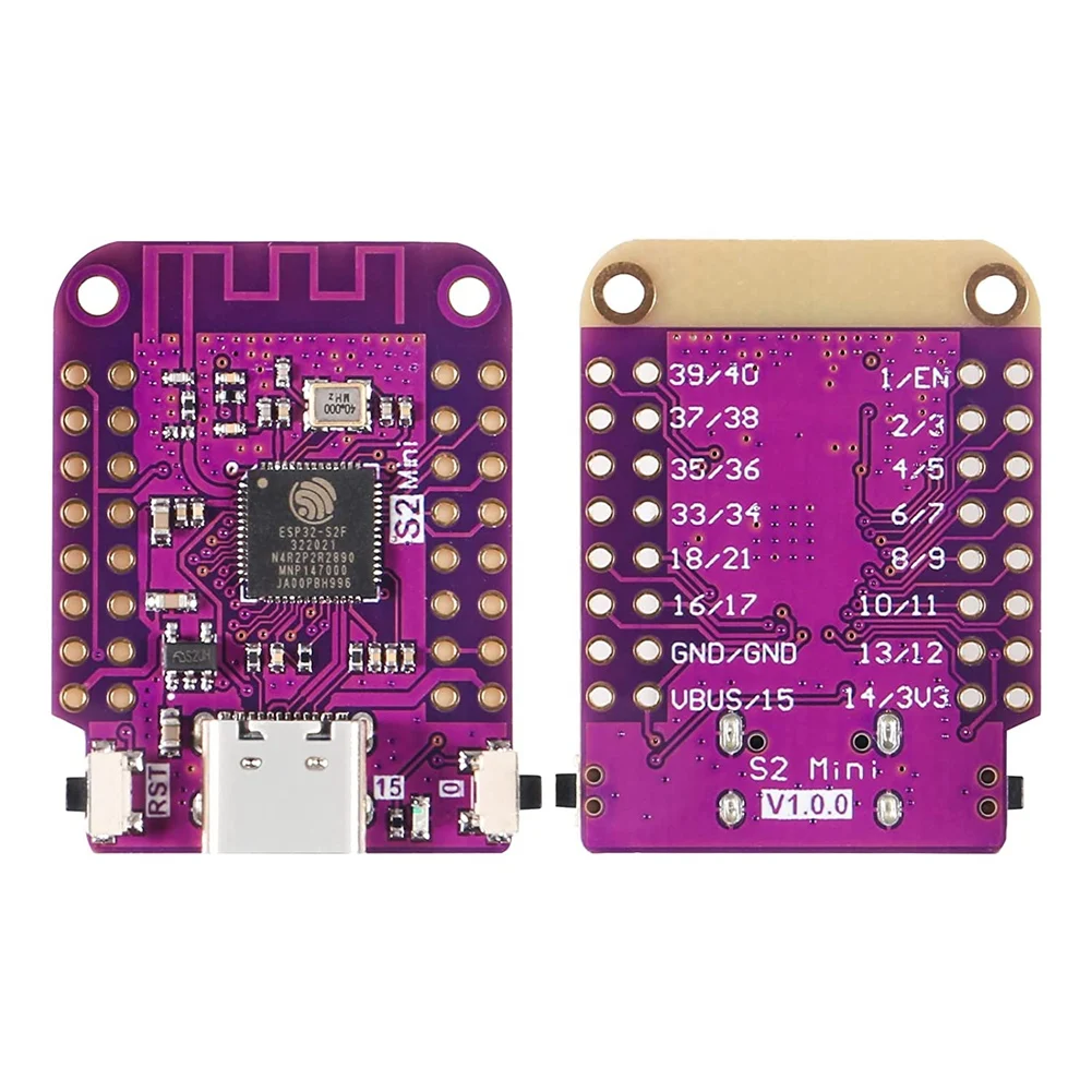 6Pcs ESP32 S2 Mini V1.0.0 WiFi IOT Board Based ESP32-S2FN4R2 ESP32-S2 4MB Flash 2MB PSRAM MicroPy