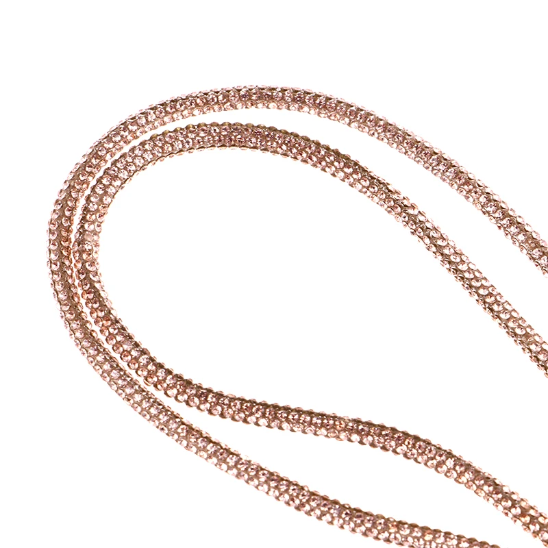 라인석 신발 레이스 럭셔리 다이아몬드 신발끈 스니커즈, 라운드 신발끈, DIY 끈, 4.5mm, 100cm, 1 쌍, 2 개