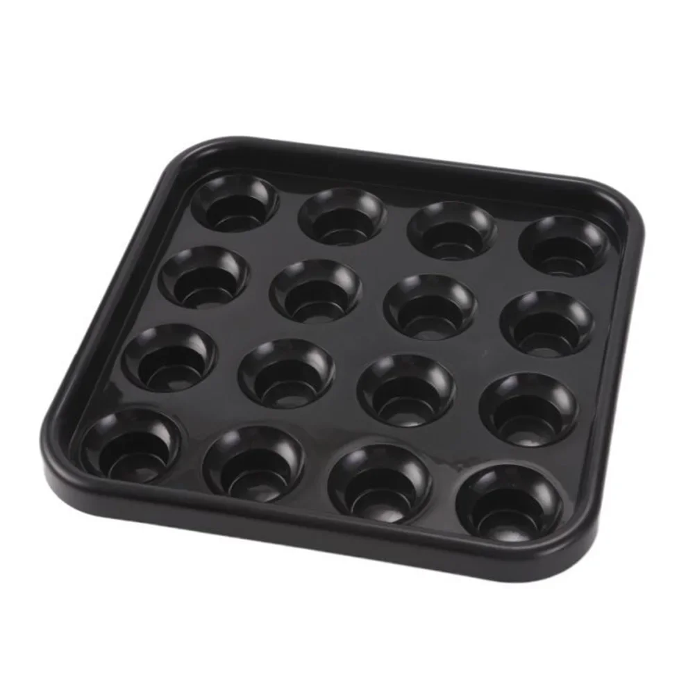 Sturdy Ball Tray Pool Ball Storage Tray for Billiard Table Black Plastic Holder for 16 Balls Snooker Regulation Size Billiard