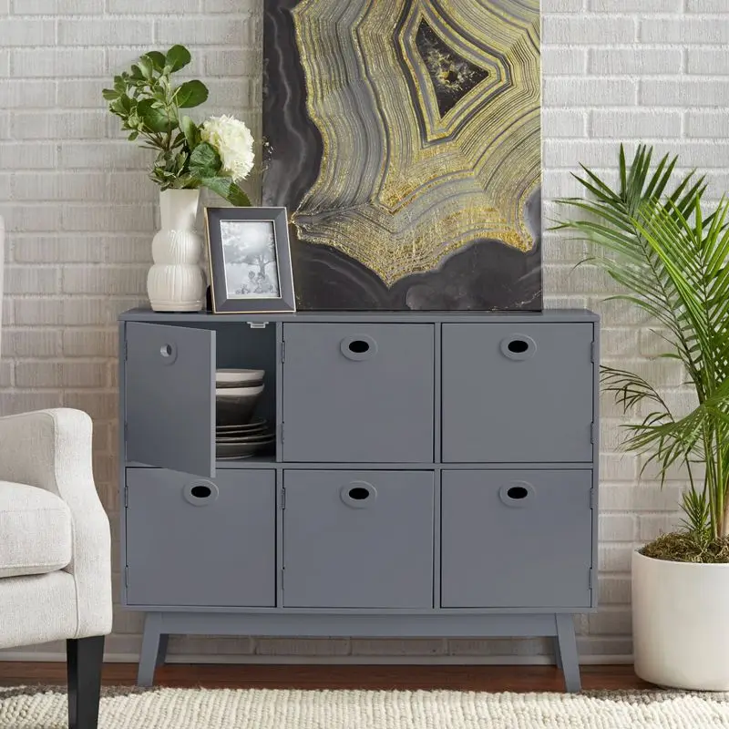 

Contemporary Gray Storage Cabinet for Versatile Home Organization