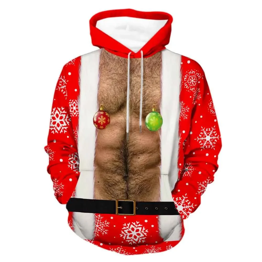 

Funny Christmas Harajuku Hooded Sweatshirt Fashion Trend Cosplay Clothing Autumn Casual Oversized Hoodie Tops Hip Hop Streetwear