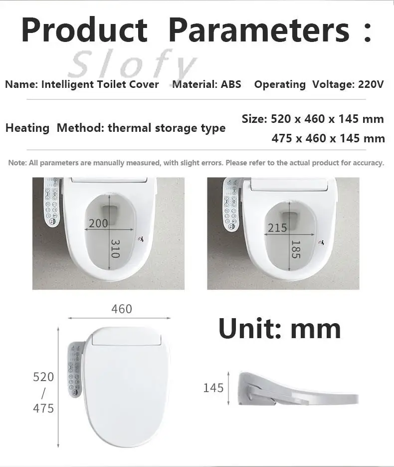 Description Picture 6 of itemToilet Cover WC Bidet Toilet SeatUniversal Lid Toilet Bowl Toilet WC Cover Warm Air Dryer Water Wind For Bathroom Bathroom WC