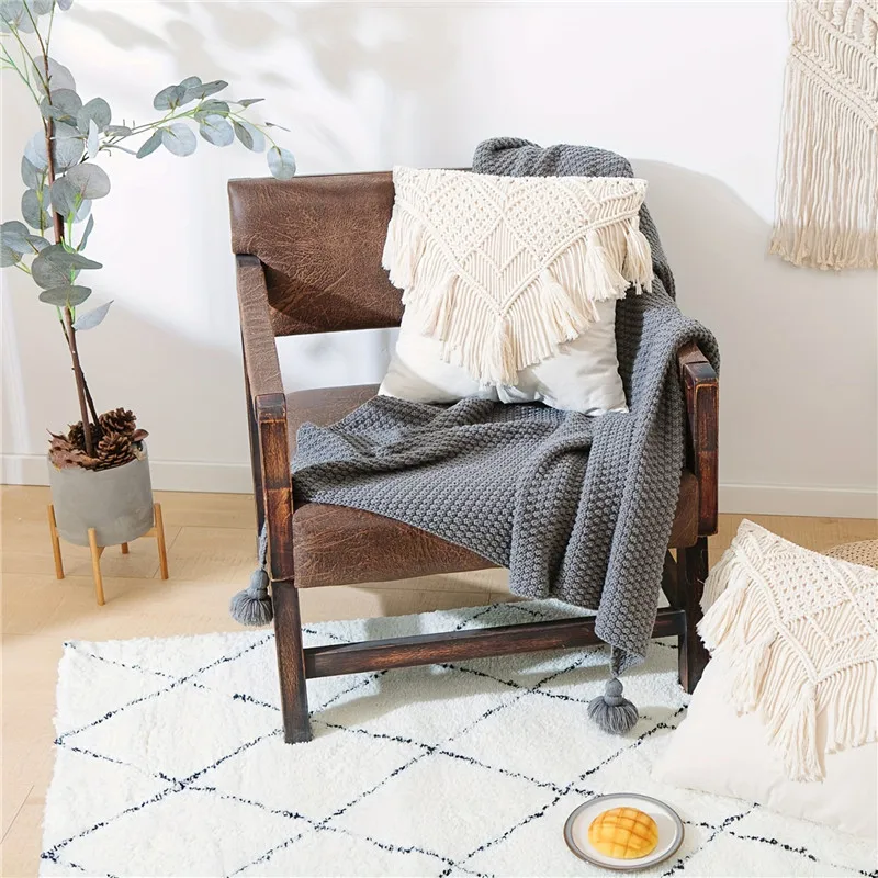 Boho ���� ħ�� ���Ŀ� ���� �޸� ��� ������ ���� Ŀ��, ����ڽ� ���� ����Ƽ�� ������, 45x45 Ȩ ���