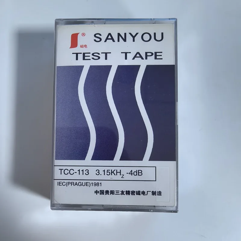 TEST TAPE SANYOU TCC-113 W&F/SPEED 3.15KHZ-4DB,SPEED & FLUTTER TAPE SPEED TEST WOW AND FLUTTER