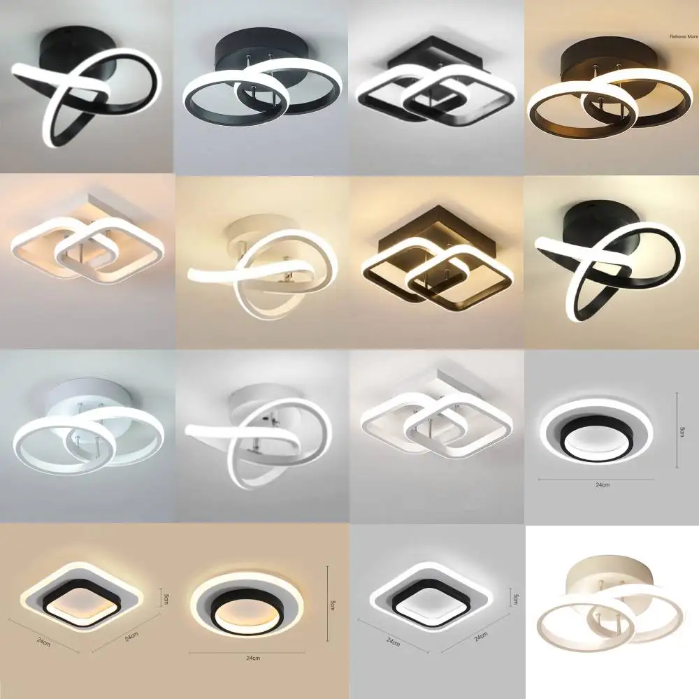 Plafonnier LED Monté en Surface avec Design Moderne pour Chambre à Coucher Éclairage d’Intérieur, Luminaire Décoratif d