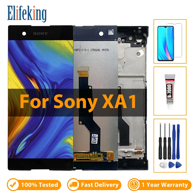 

Сенсорный экран для SONY Xperia XA1, ЖК-дисплей XA1, G3116, G3121, G3123, дигитайзер в сборе, запасные части, замена с бесплатными инструментами