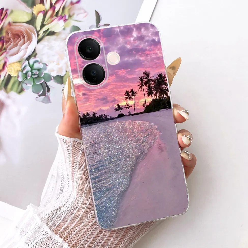 Clear Luxury Cute Cat & Butterfly Painted Case