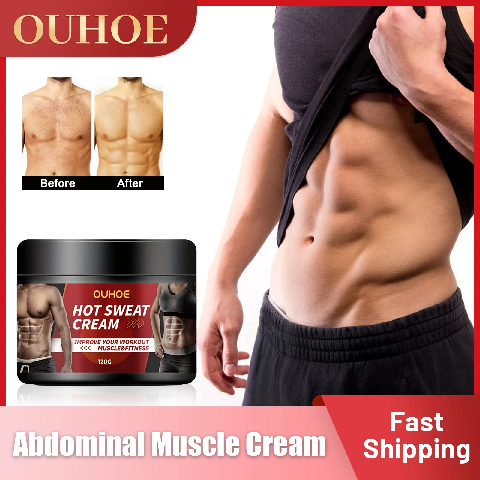 

Fat Burning Cream Slimming Body Abdominal Muscle Massage Anti Cellulite Firming Shaping Tightening Waist Belly Weight Loss Cream