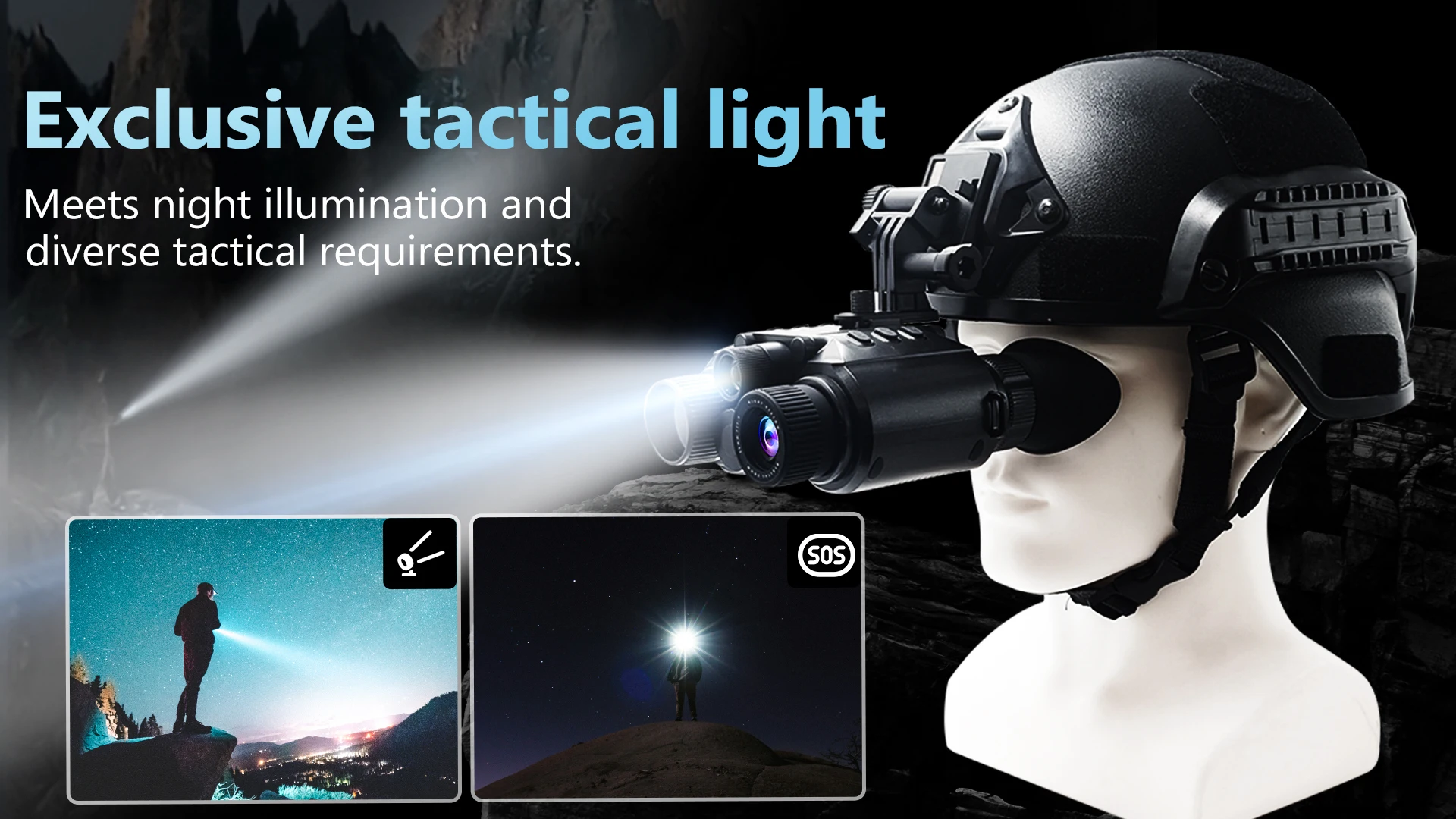 4K Night Vision Goggles 8X Digital Zoom 600m Night Vision Binoculars Head-Mounte