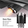 Car modification carbon fiber light-emitting tailpipe with, high temperature resistant LED light modification car exhaust pipe f