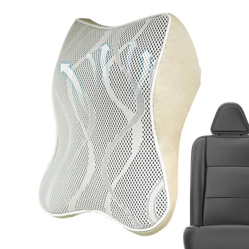 

Car Headrest Neck Pillow Memory Foam Neck Support Pillow Removable Breathable Leather Cover Neck Cushion Softness Travel Car