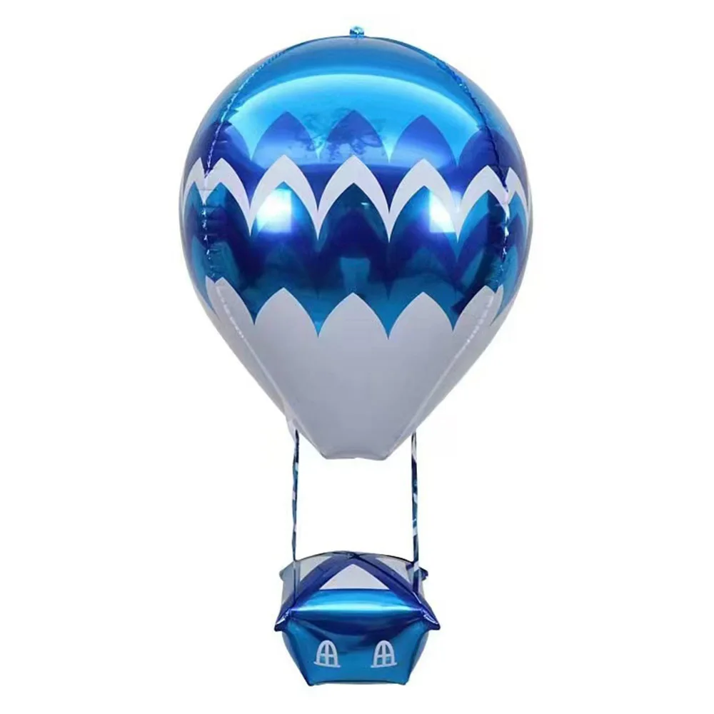 Palloncino in pellicola di alluminio ad aria calda 4D 4 pezzi 89x29cm palloncini in lamina di elio a forma di aria calda decorazioni per feste di compleanno di nozze di san valentino