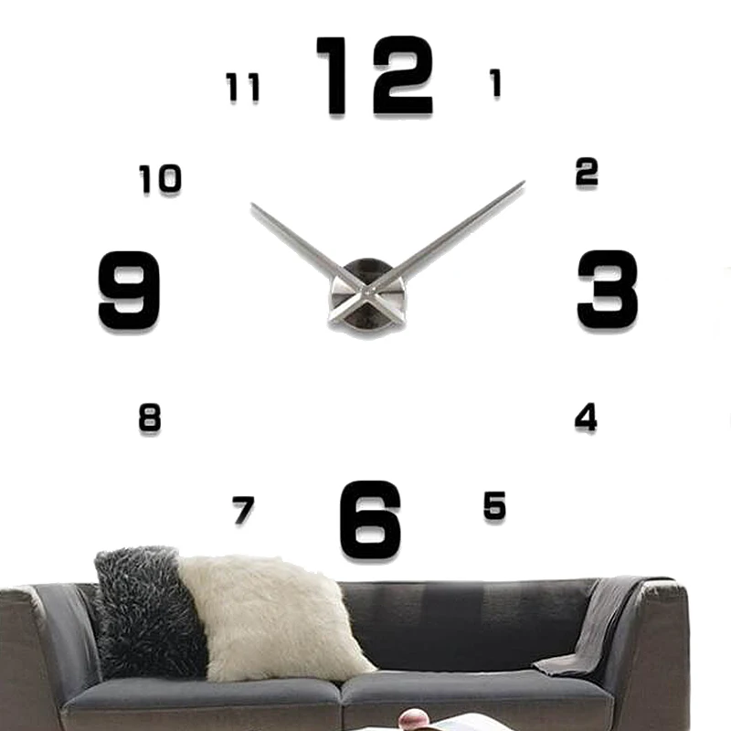Wall Clock Wall Clock Sticker 3D Roman Number