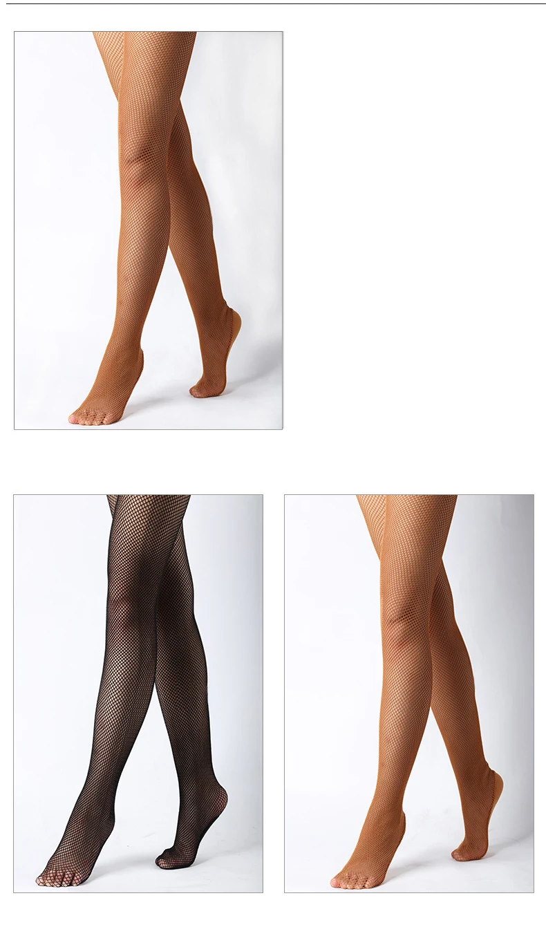 Professionelle lateinamerikanische Samba-Tango-Tap-JAZZ-Fischnetz-Tanzstrumpfhose in Performance-Qualität mit Fußplatte für Körpergröße 155–185 cm – Detail 16