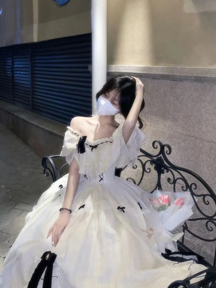Sweet Lolita Dress New Princess Cosplay Costume With Detachable Bow Petticoat For Anime Conventions Halloween Photoshoot