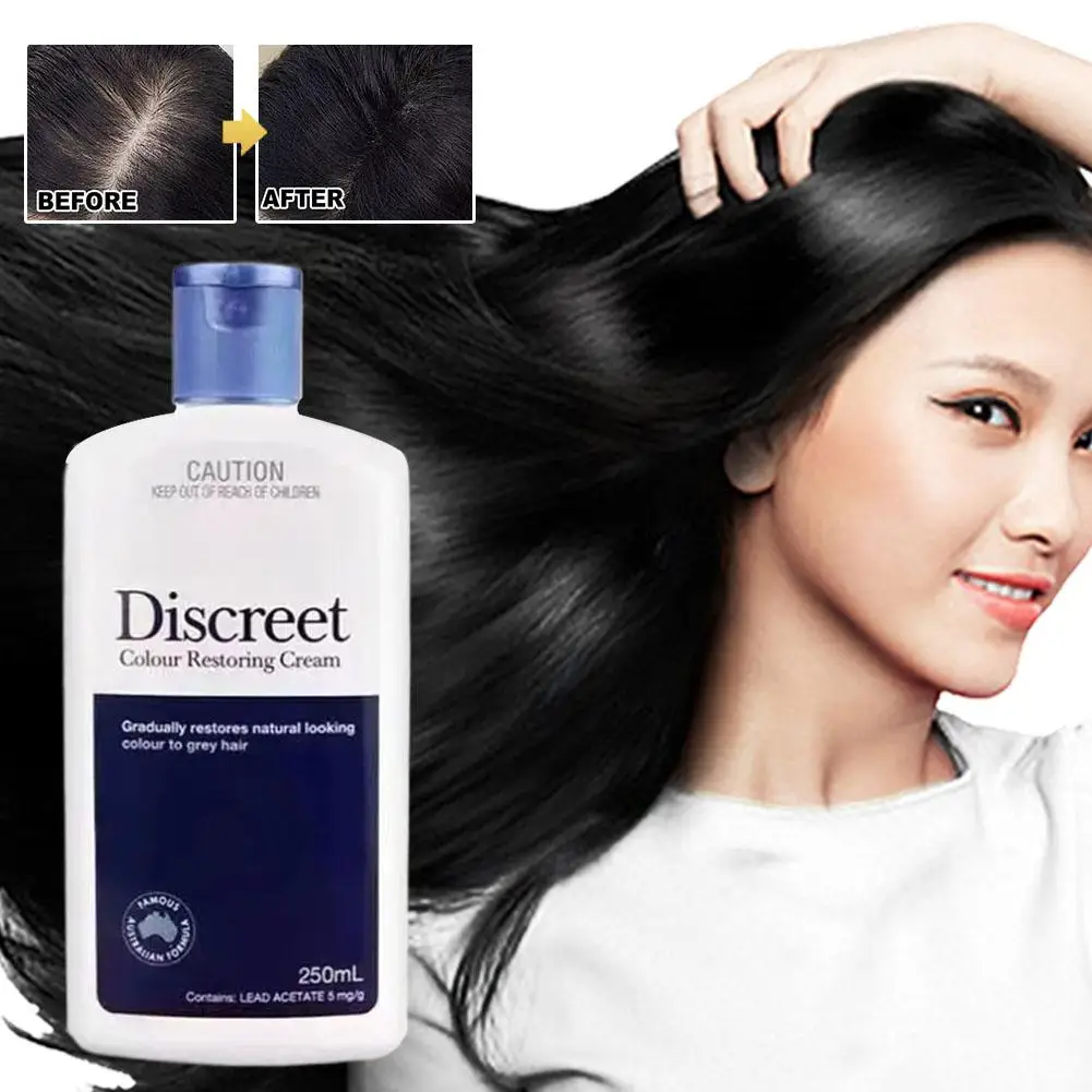 250ml Original Restoria Discreet Colour Restoring Cream Hair Care Reduce Grey Hair For Men & Women Black Hair Restoration Lotion 4