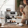 TC530 Espresso Machine with Milk Frother，Semi Automatic Coffee Machine with Grinder,Easy To Use Espresso Coffee Maker 5