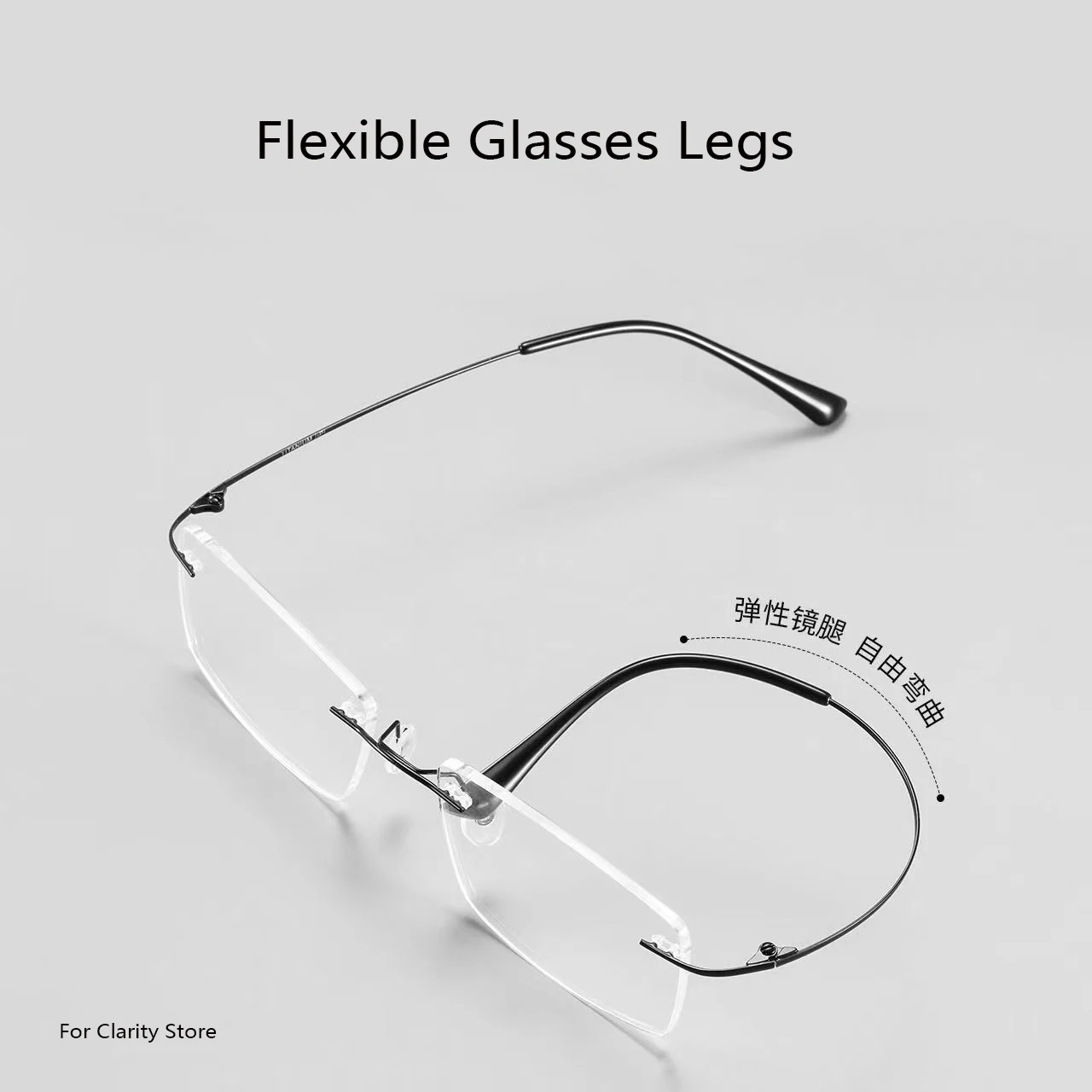 Fashion Business Anti-blue Light Frameless Reading Glasses Women Anti-fatigue Presbyopic Glasses Computer Grade Glasses 3