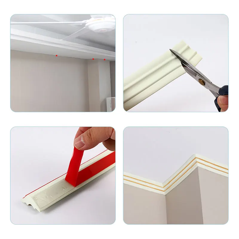 Wall Stickers 5M Self-adhesive Border Line TV Background Wall Decor Bar Ceiling Line Anti-collision Skirting