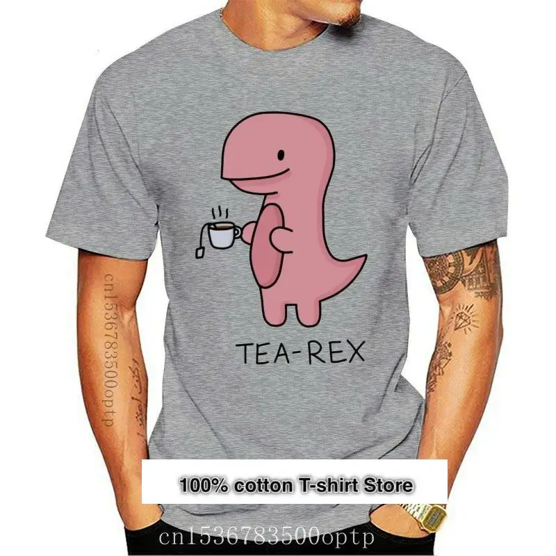 New Tea-Rex' Illustrazione T Shirt Tea Rex T Rex Dinosauro Dinosauri Cute Dinos Dino