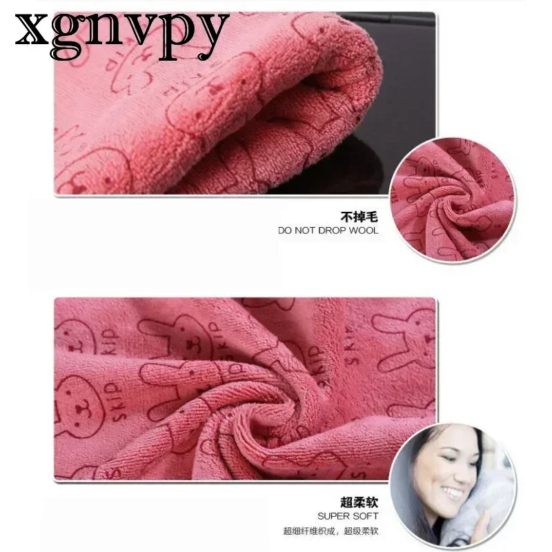 Children cartoon does not shed hair thickened fiber absorbent soft dry hair face towel baby small towel school