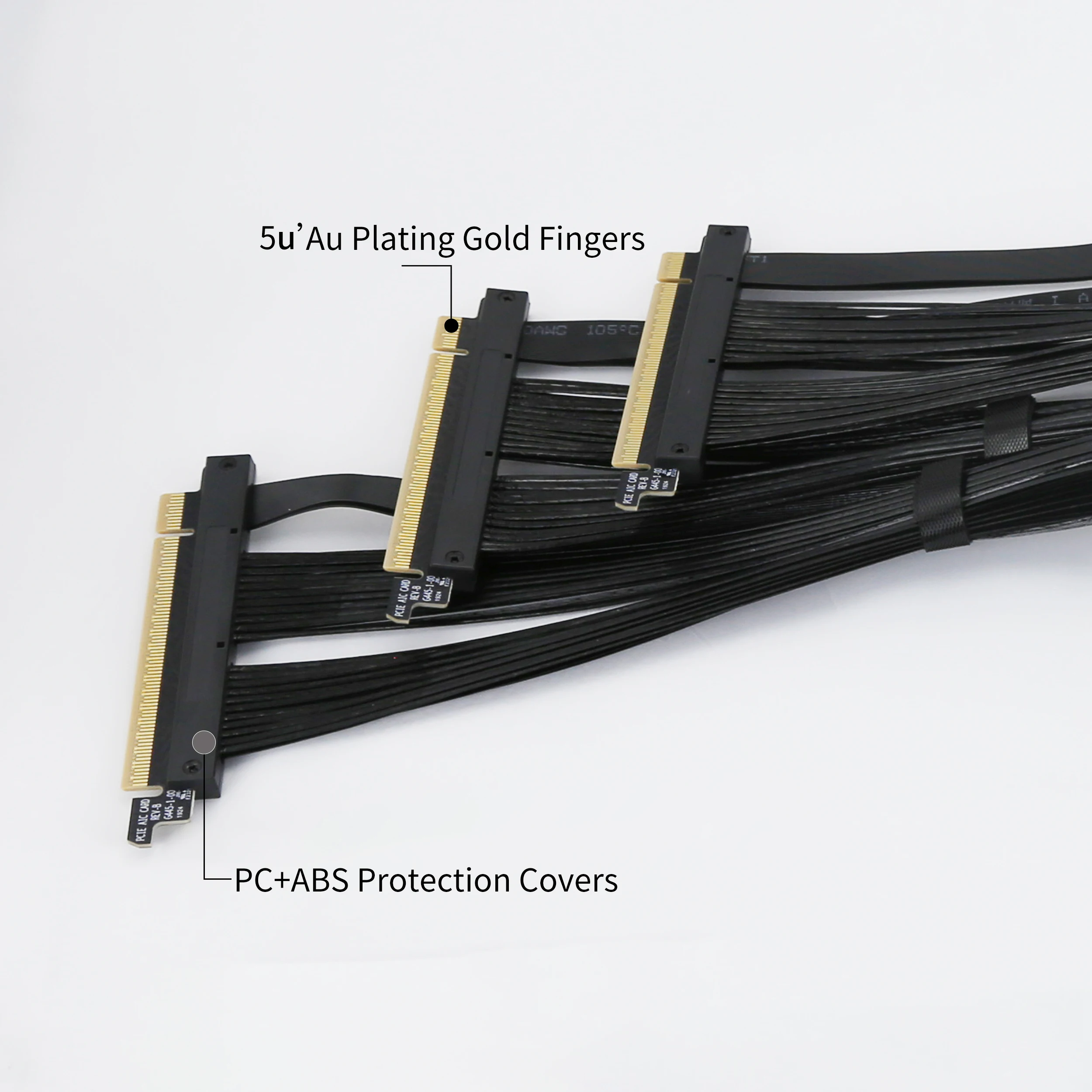 PCI-E 4.0 X16 Server Graphics Card Extension Cable GEN4 for AI Server Left Angle Socket 3.0 Gen3 Compatible/BLACK