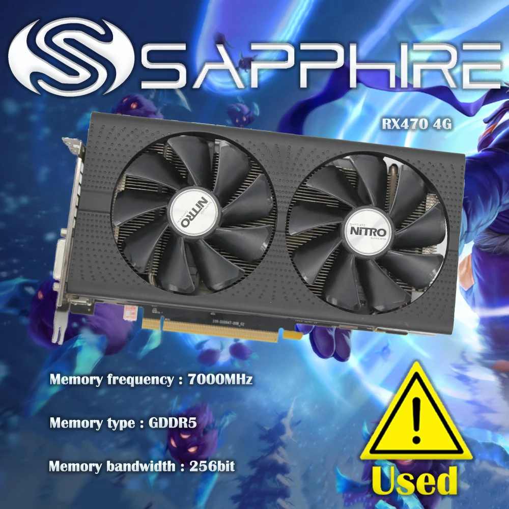 Sapphire RX470 4G Overseas Desktop Display High-end Game Graphics Card( 2048 stream processor)