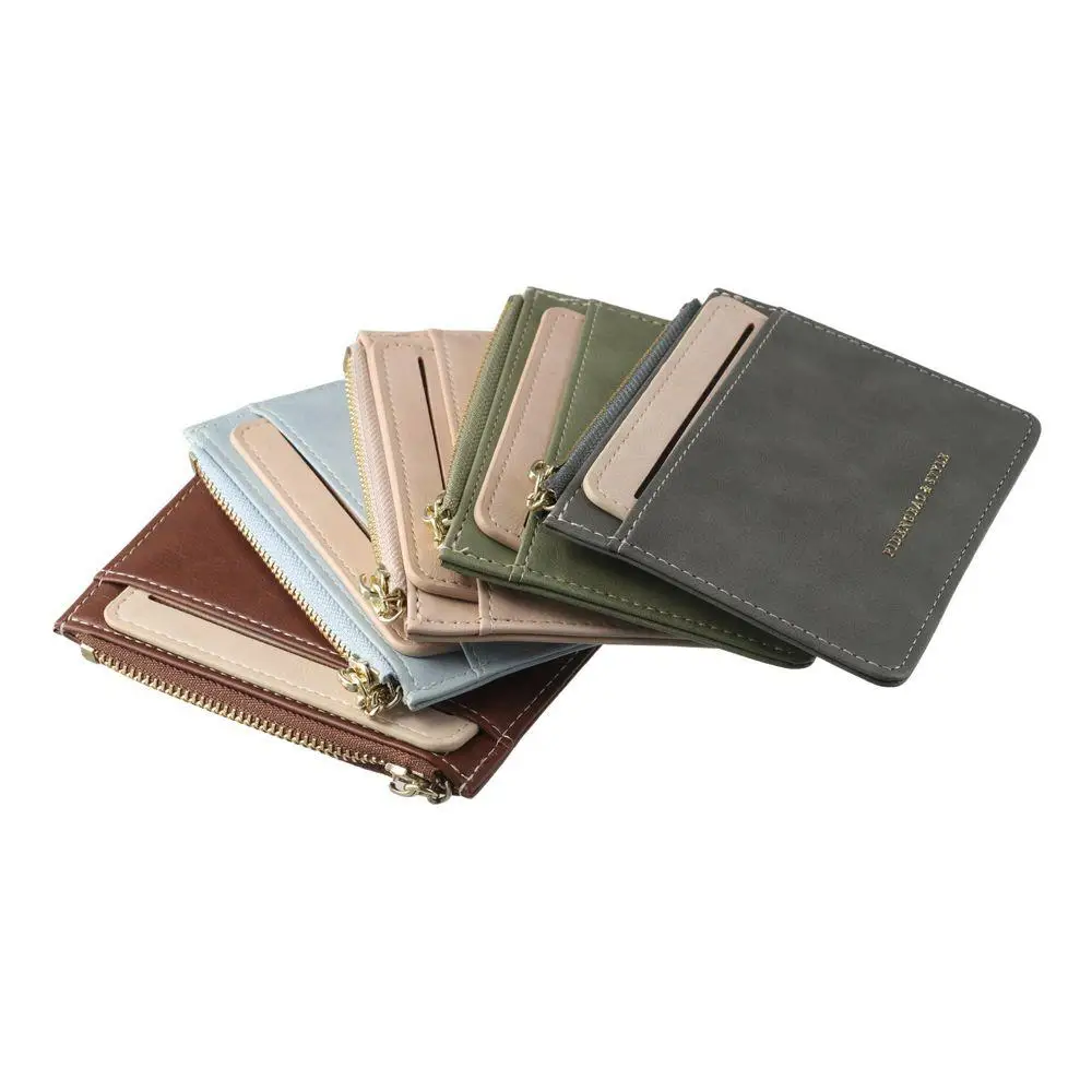 Removable Dual-Purpose Wallet Card Bag, Multifunctional Minimalist Wallet Keychain for Women Men