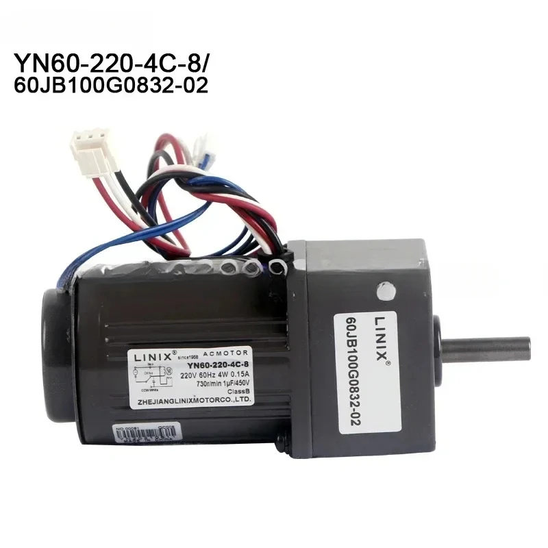 AC Gear Motor 4W 60mm Motor YN60-220-4C-8/single-phase Capacitor Operated Reversible Kitchen Wet Waste Degradation