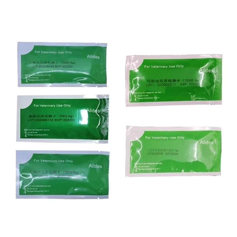 Set of 20 Pet Test Strips for Dogs, Cats Pets Testing for CPV CDV FPV CCV Toxo Test Dogs Canine Rapid