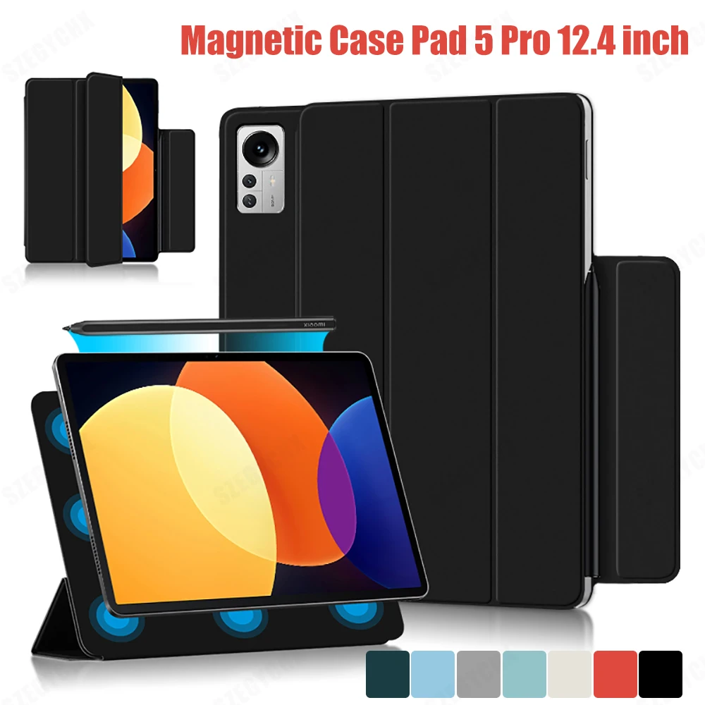 para Xiaomi Almofada Pro 12.4 Polegada Case 2023 Magnético Tablet Escudo para Xiao mi Pro 12.4 Inteligente Capa Funda