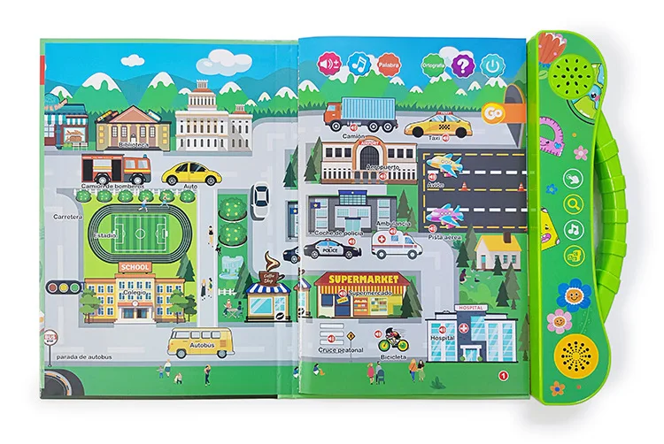 2-in-1 Spanish English Sound Board Books Interactive Talking Books Early Educational Reading Toys For Toddlers Boys Girls educational learning toy alphabet educational toys