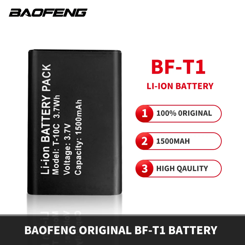 

BAOFENG BF-T1 3.7V 1500mAh Li-ion Battery Spare for Baofeng BF T1 Walkie Talkie bf-t1 Ham Radio Accessories Two Way Radio