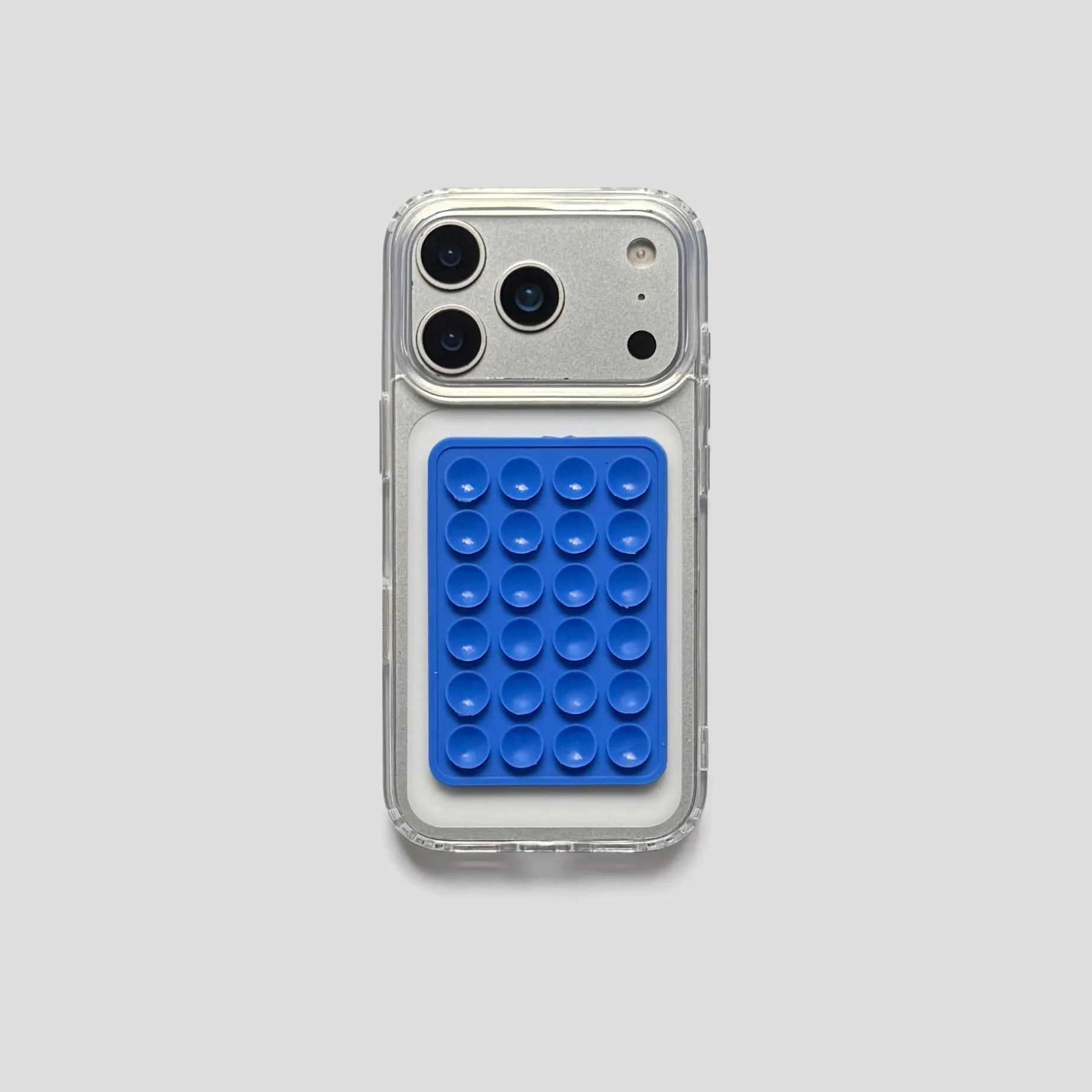 Transparent TPU Shockproof 3D Suction Cup Stand Phone Case