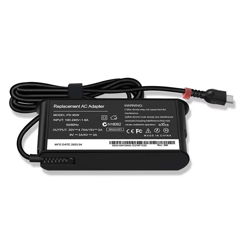 20V 4.75A 95W USB 유형 C PD 충전기 레노버 아수스 Hp 삼성 Y740S-15IRH Y9000X Y740S용 노트북 전원 공급 장치 어댑터
