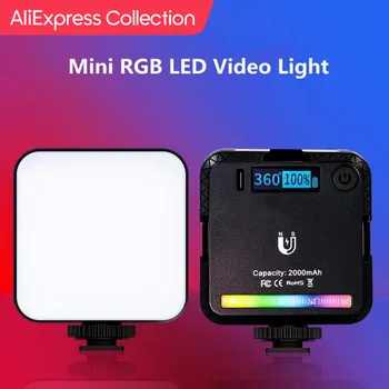 AliExpress Collection W64 RGB LED 사진 비디오 조명, 마그네틱 LED 카메라 조명, 25009000K 800LUX 2000mAh