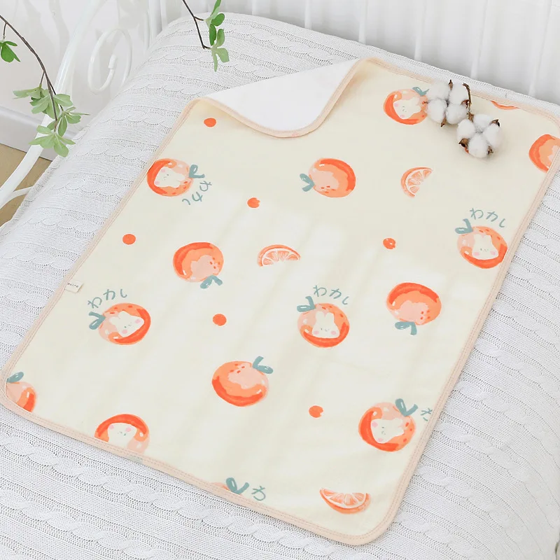 Baby Diaper Pad Pure Cotton Children Washable Waterproof Breathable Mattress Cartoon Animal Multi-functional Stroller Warm Mat