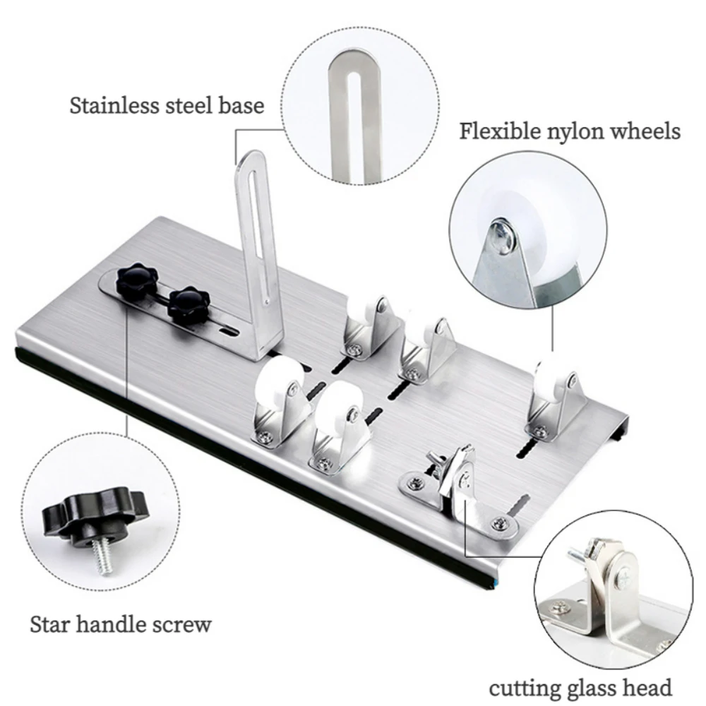 Glass Cutter Glass Bottle Cutter Cutting Tool Square and Round Wine Beer Glass Sculptures Cutter for DIY Glass Cutting Machine 3
