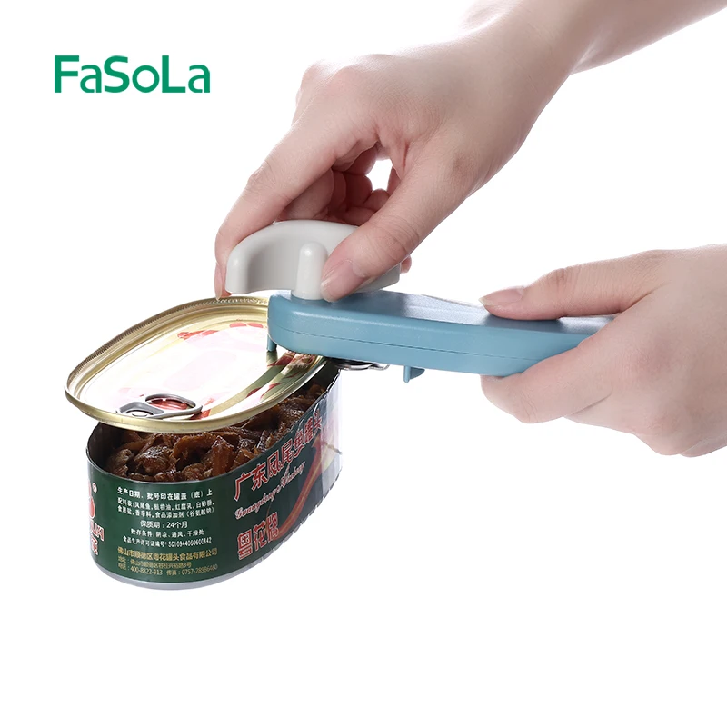 Can Opener Kitchen Tools Professional Stainless Steel Manual Smooth Edge Bottle Opener Side Cut Jar FaSoLa