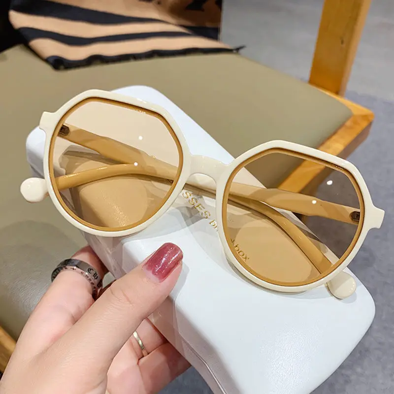 New Fashion Round Sunglasses Women Brand Designer Sun Glasses Female Ins Popular Colorful Eyewear