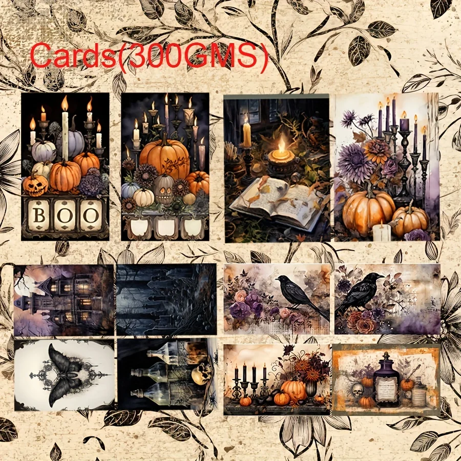 108pcs Card and Sticker set Halloween Dark,Potion Jar Patterns for Holiday Party Flag DIY,Bottle, Album,Junk Journal JAIIMAN stickers scrapbooking supplies