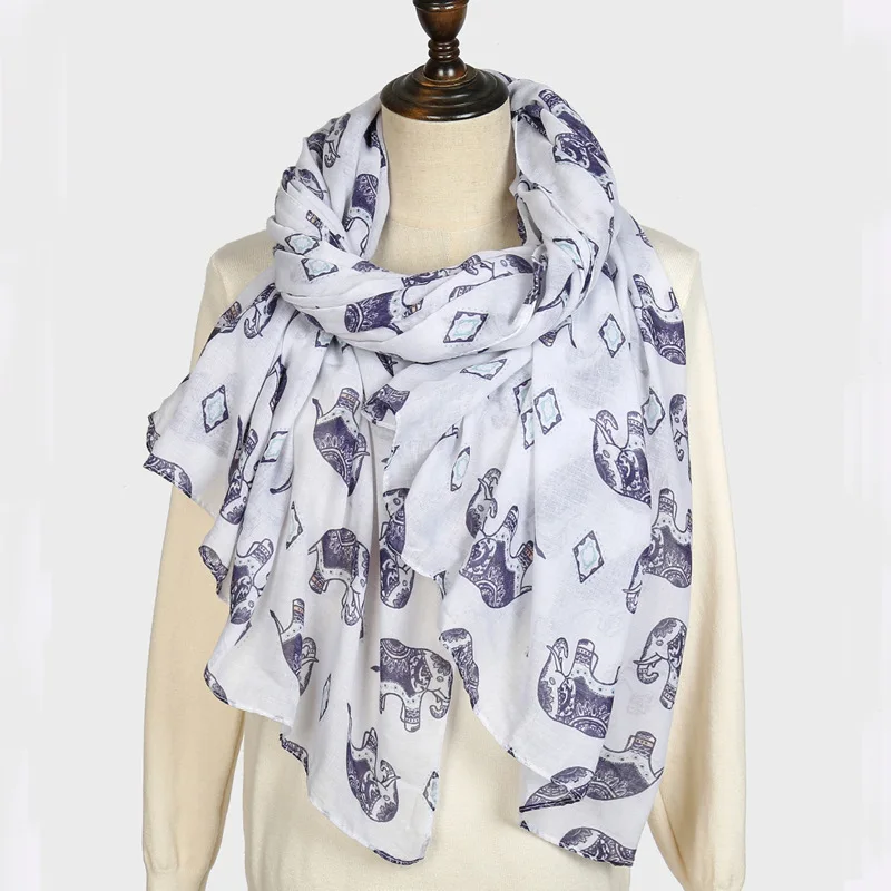 Supply European and American Style Skull Printing Large Size Silk Scarf Sunscreen Shawl 4
