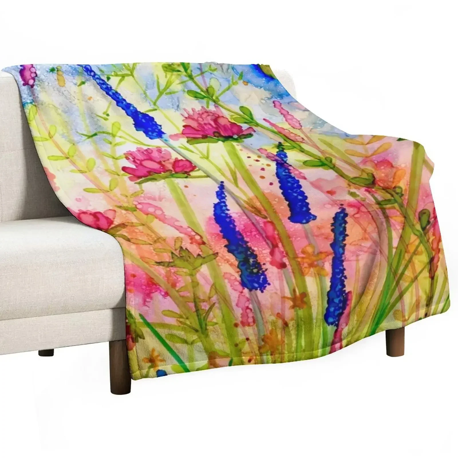 

Pink Mist Throw Blanket Soft Beds Flannel Fabric for winter Winter beds Blankets